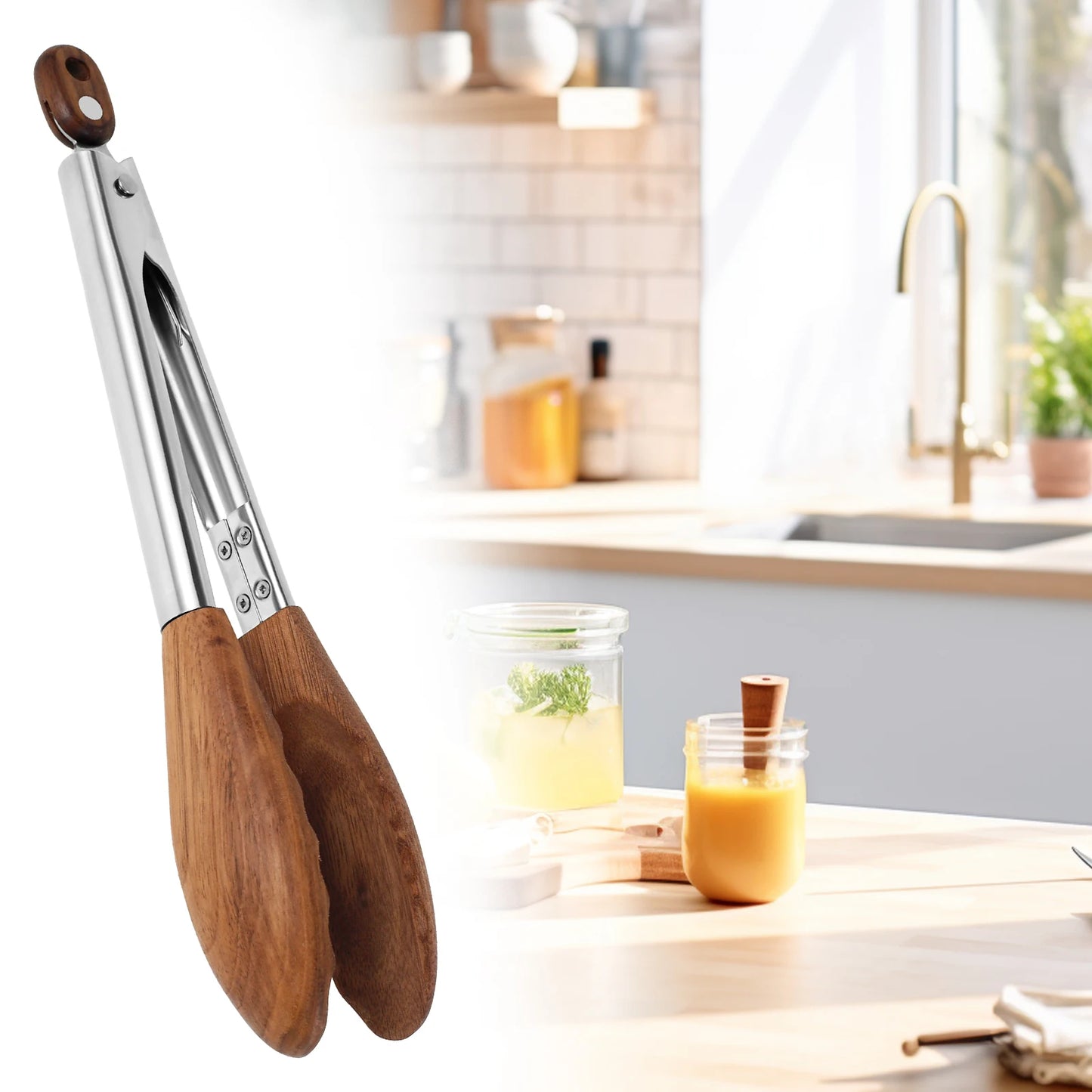 Walnut Kitchen Tongs