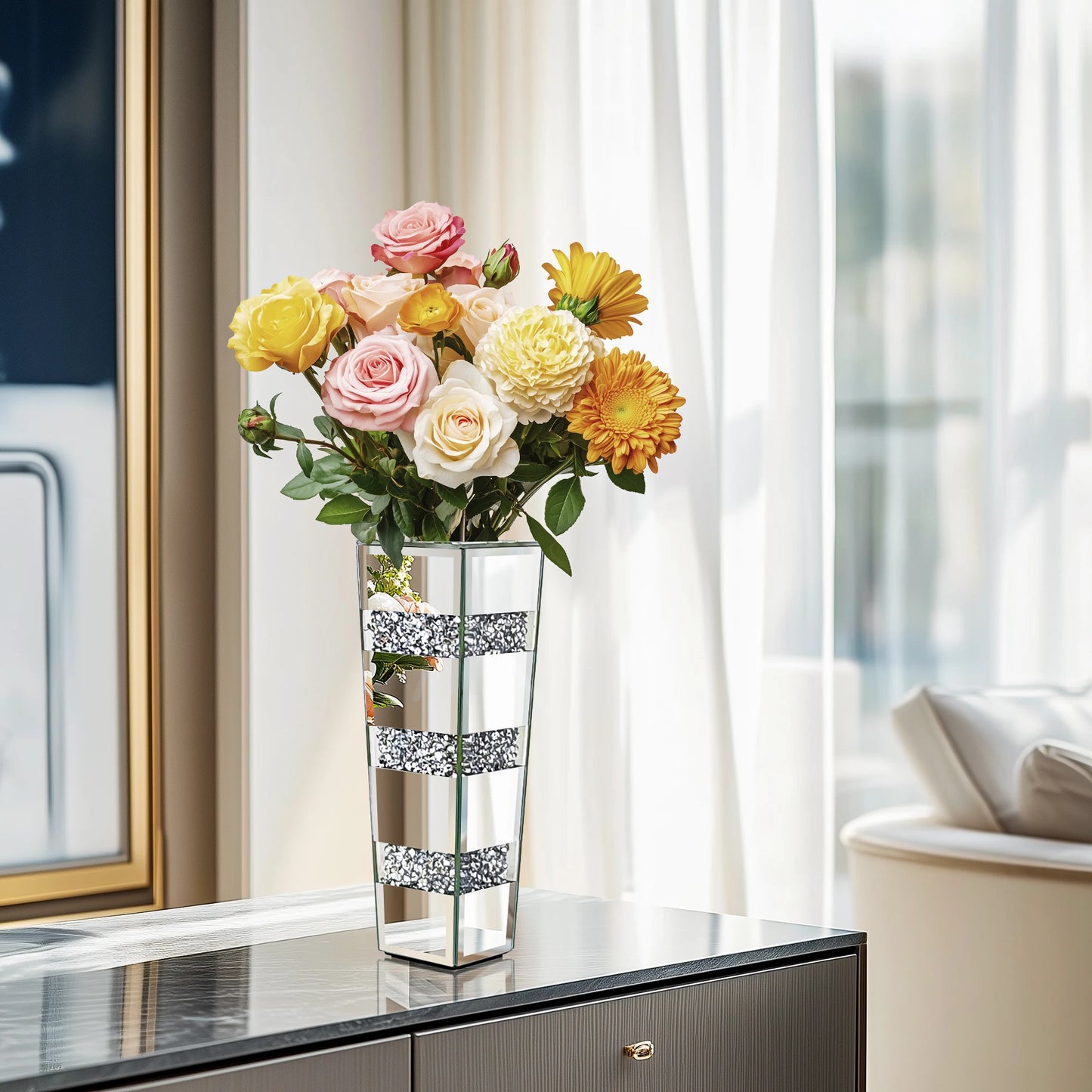 Crystal Floor Vase
