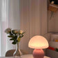 A pink/orange/red/white/beige USB socket decorative table lamp for room light decorative lamp, night light, desk light.